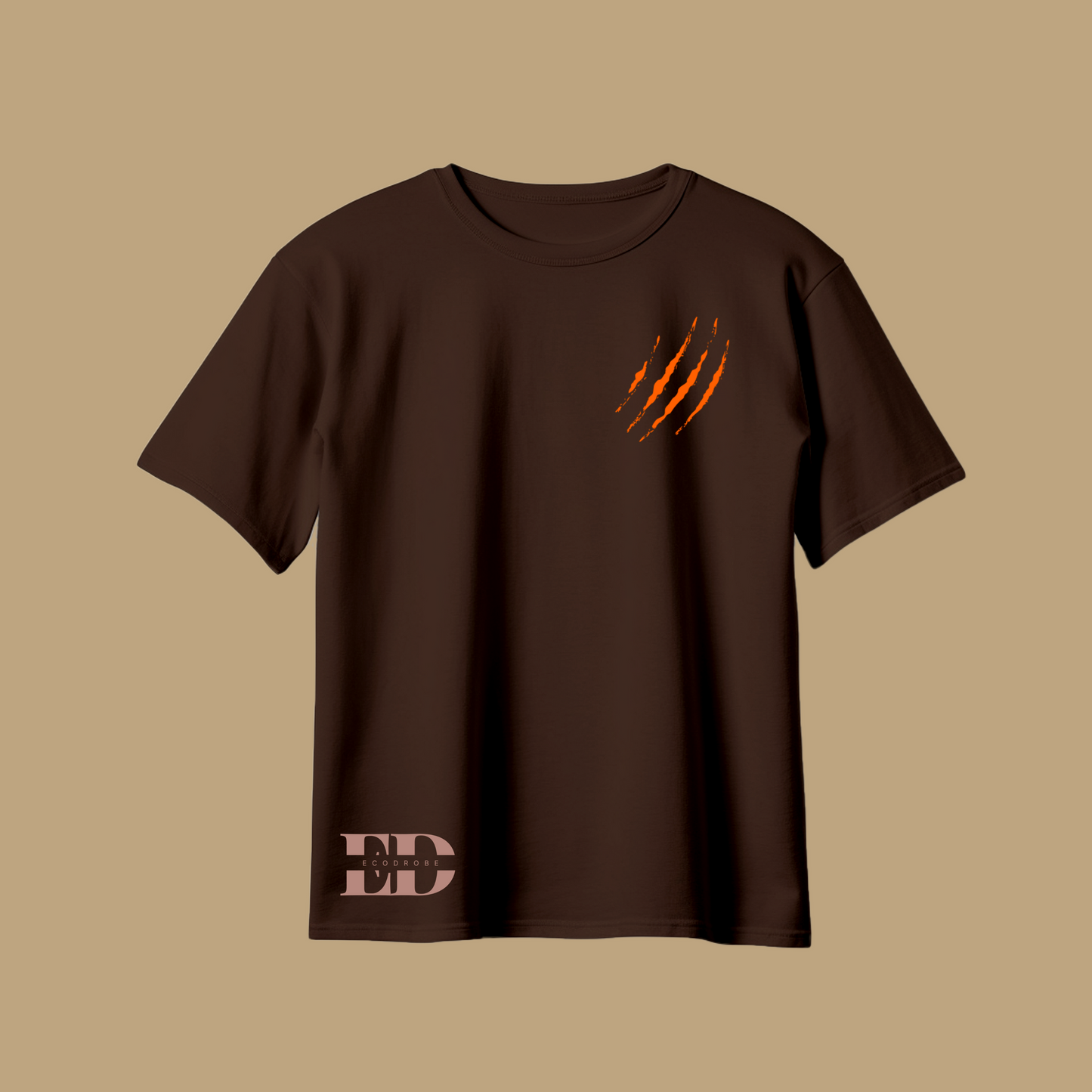 TIGER T-SHIRT DARK BROWN