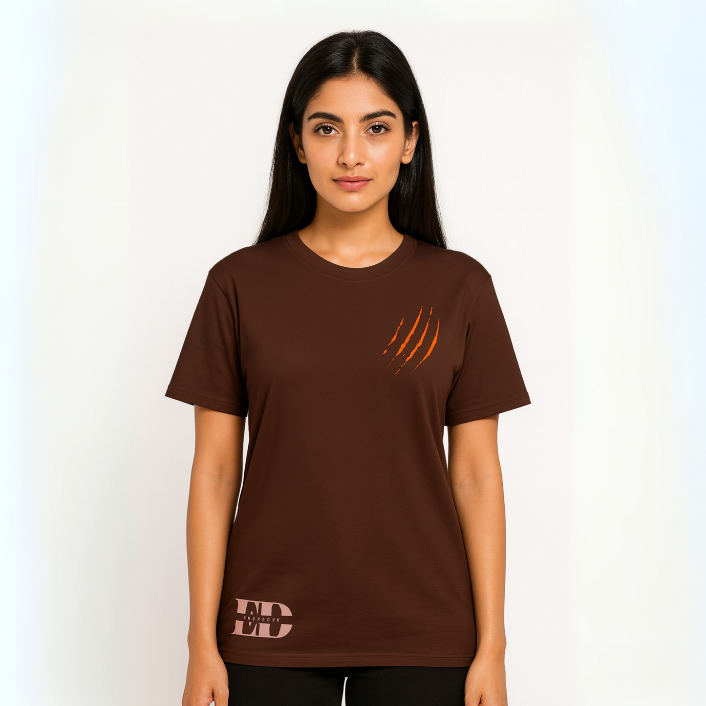 TIGER T-SHIRT DARK BROWN