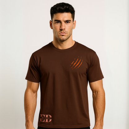 TIGER T-SHIRT DARK BROWN