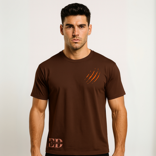 TIGER T-SHIRT DARK BROWN