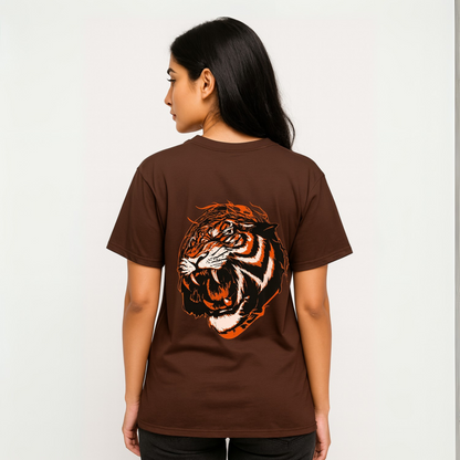 TIGER T-SHIRT DARK BROWN